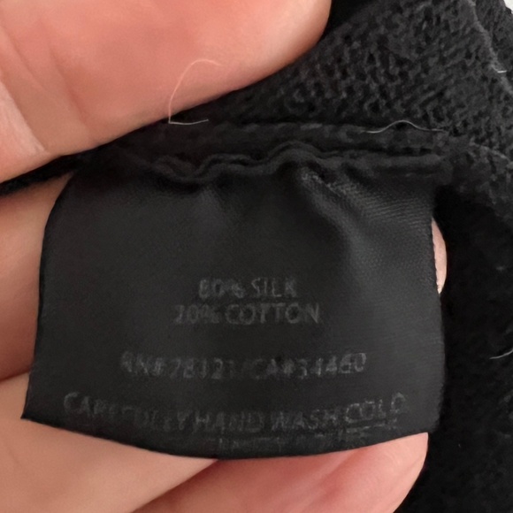 Eileen Fisher Sequin Box Top Silk Cotton Blouse in Black Size Small - Picture 7 of 7